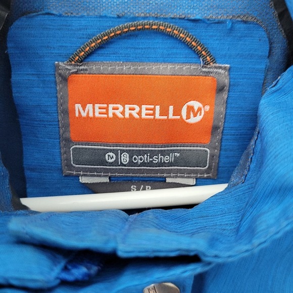 Merrill Opti-Shell Blue Women's Light Hooded Jacket Size SP 72721-0399 - Picture 3 of 9